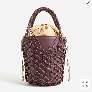 J Crew Sedona basket bag in leather BJ726